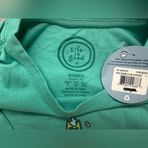 Life is good long sleeve tee - Picture 2 of 6